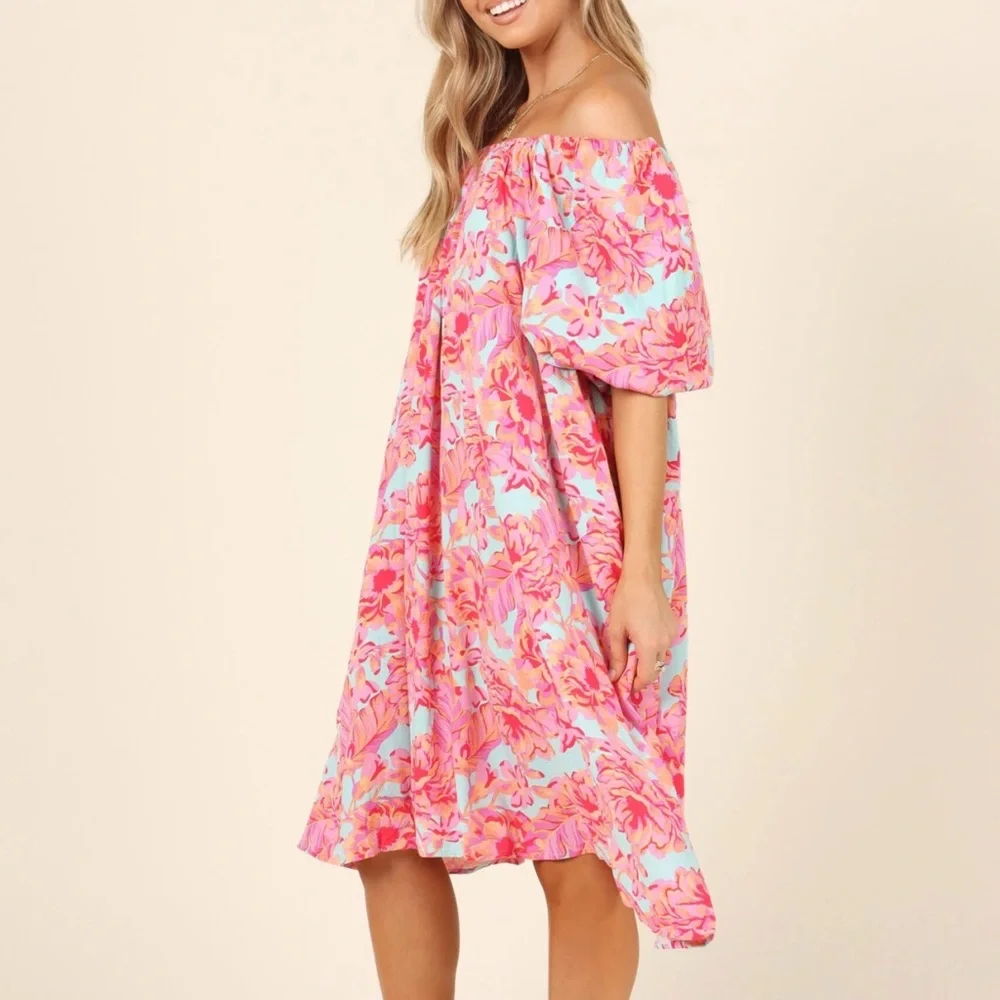 Petal & Pup Leyden Dress Size 8 NWT! Floral off the shoulder flowy mini dress - Picture 5 of 16